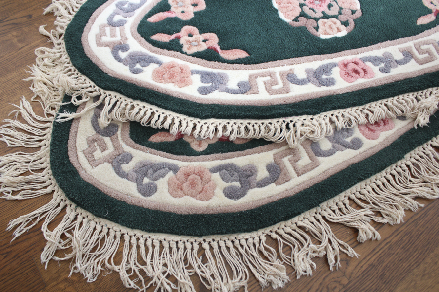 Pair of Acrylic Oval Rugs