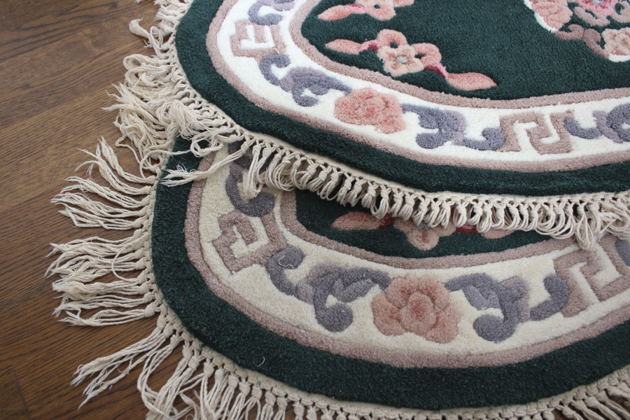 Pair of Acrylic Oval Rugs