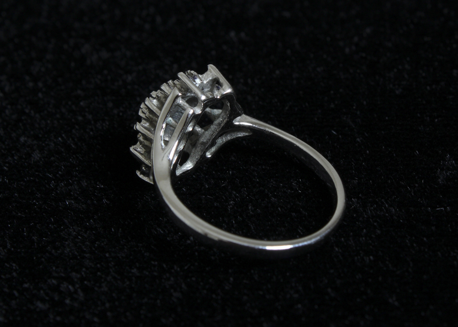 Cubic Zirconia Silver-Tone Ring