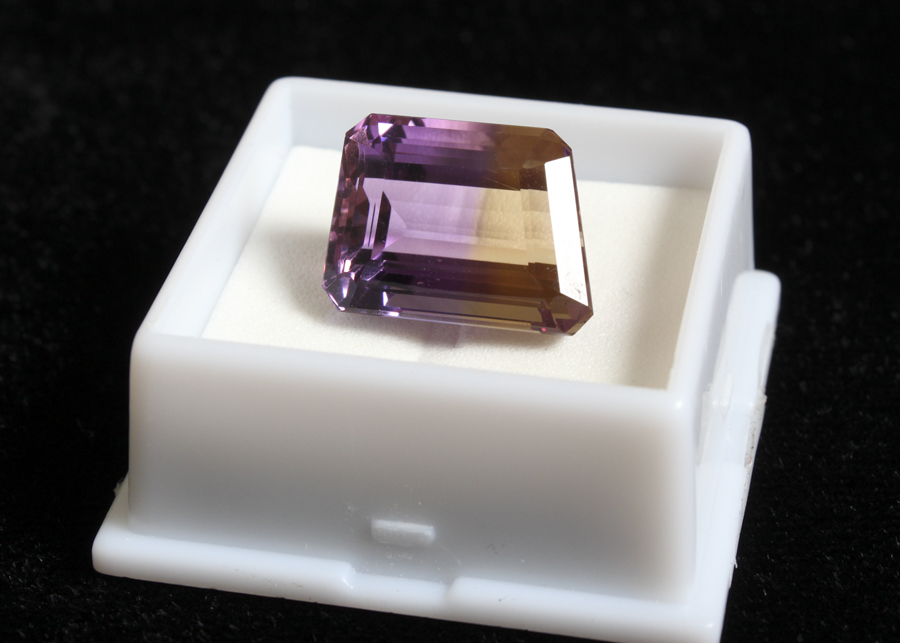 Amber and Violet-Toned Ametrine Gemstone