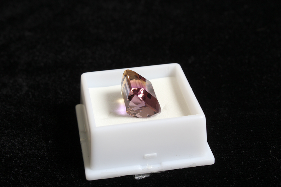 Amber and Violet-Toned Ametrine Gemstone