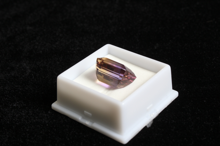 Amber and Violet-Toned Ametrine Gemstone