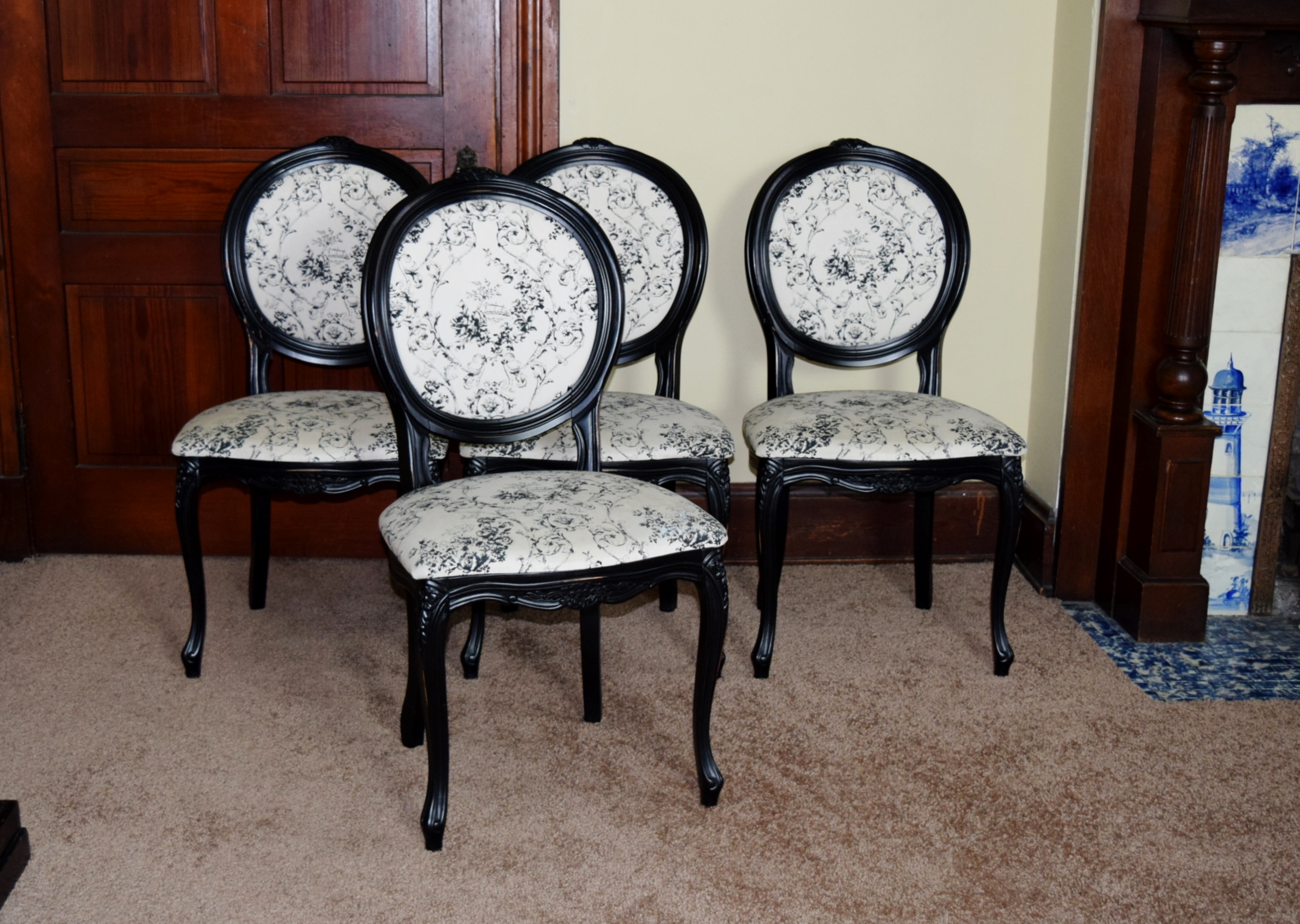 Four Arhaus 'Camille' Side Dining Chairs