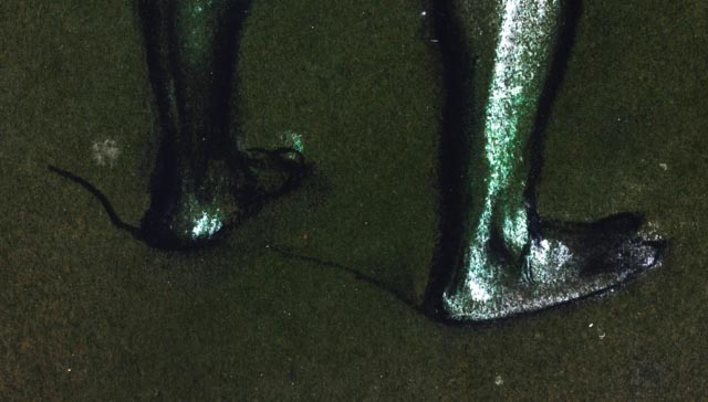 Arthur Bowen Davies Original Pastel Drawing "Nude Male'