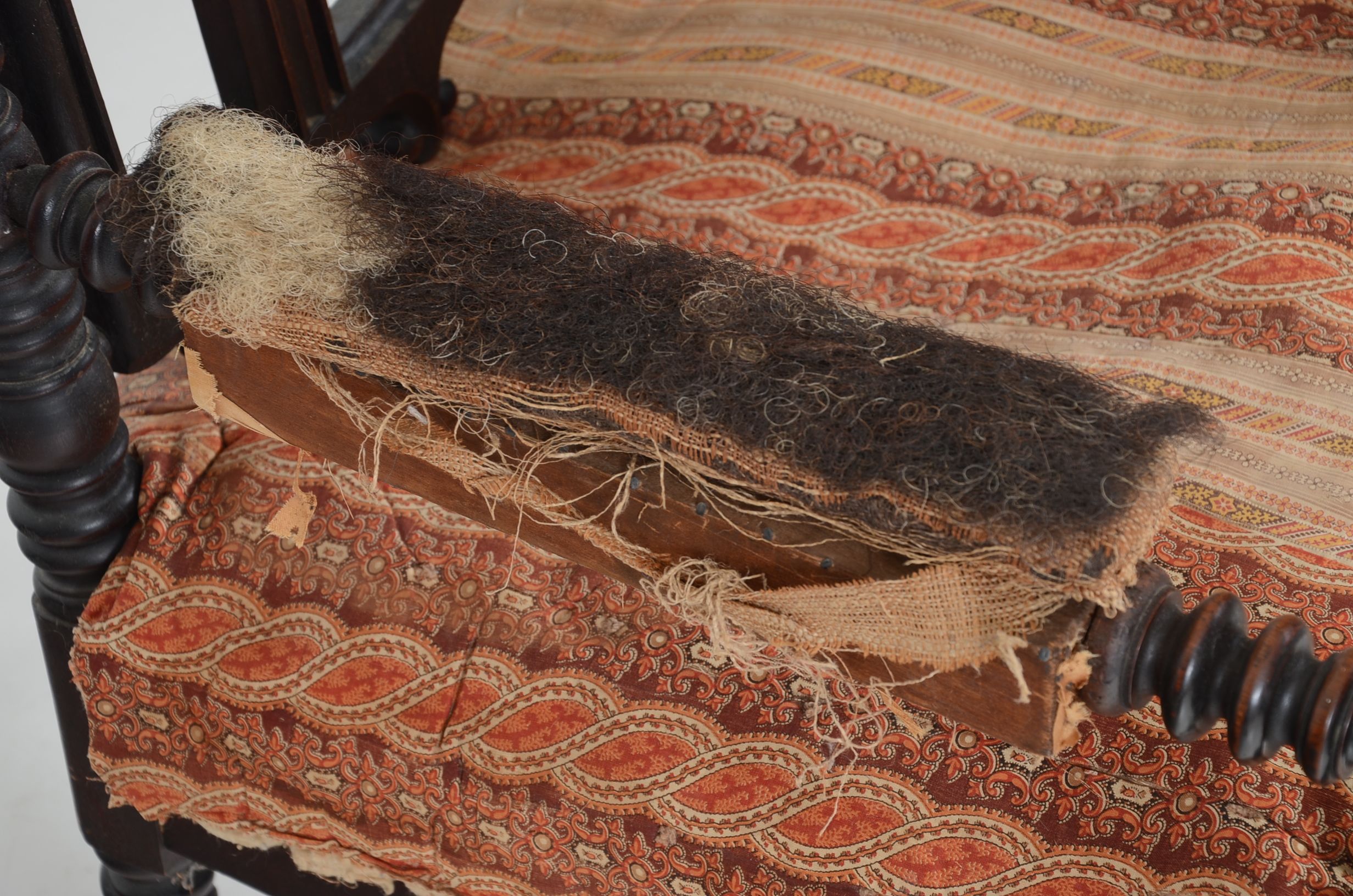 1850 Meeks Brothers Gothic Revival Armchair