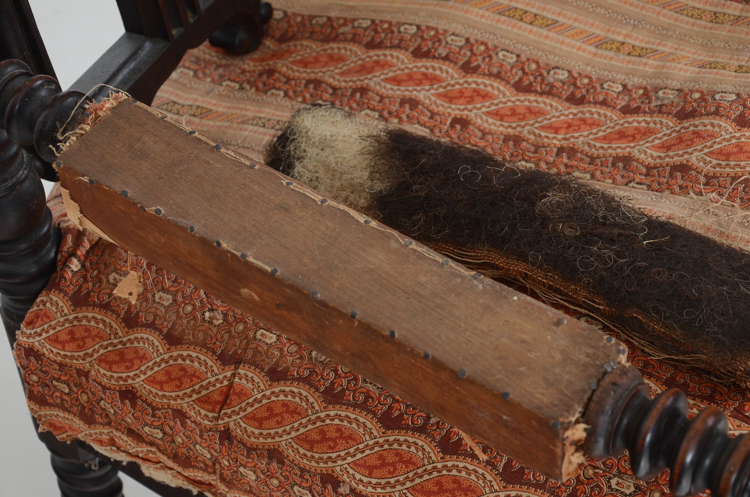 1850 Meeks Brothers Gothic Revival Armchair