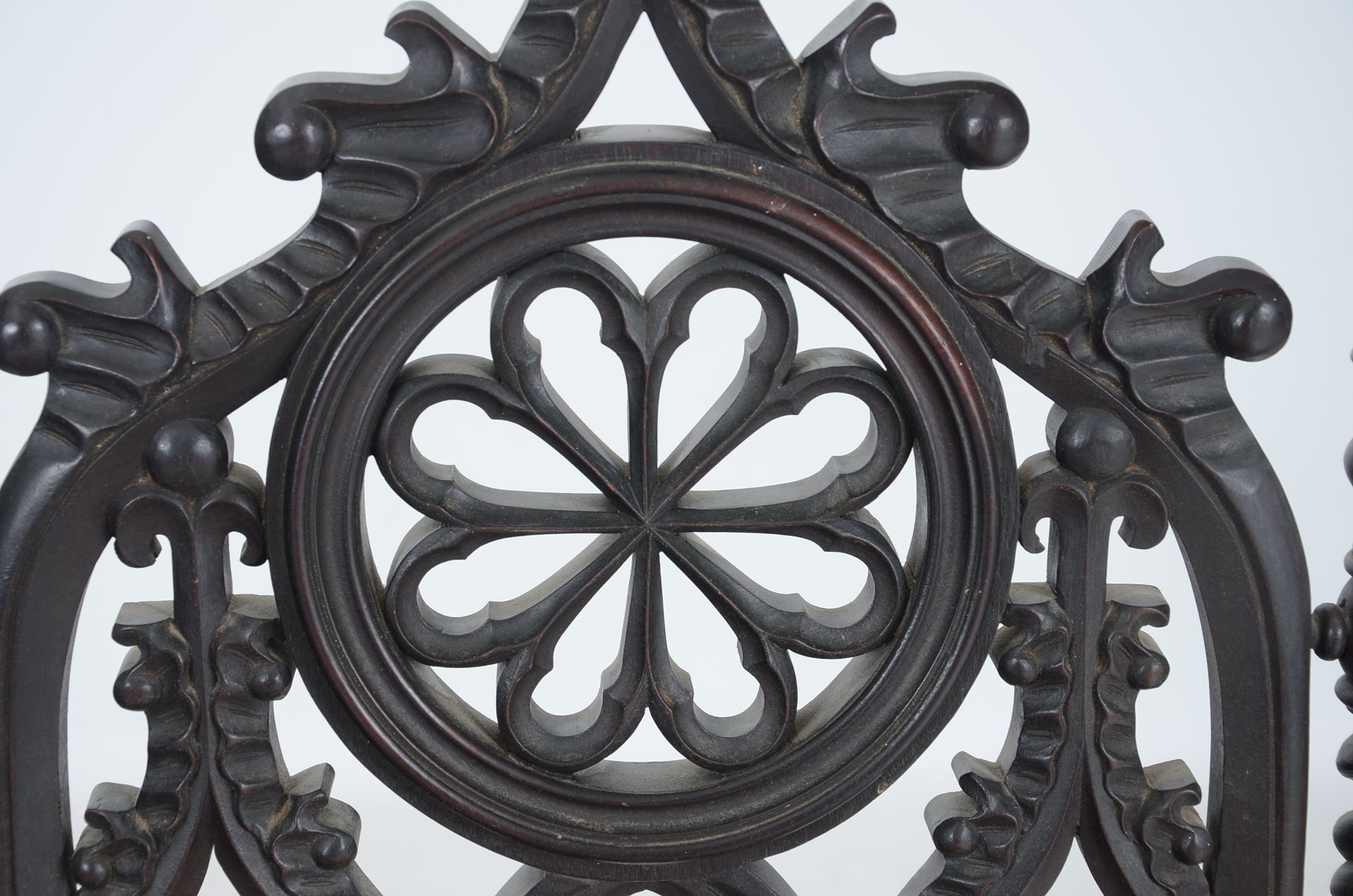 1850 Meeks Brothers Gothic Revival Armchair