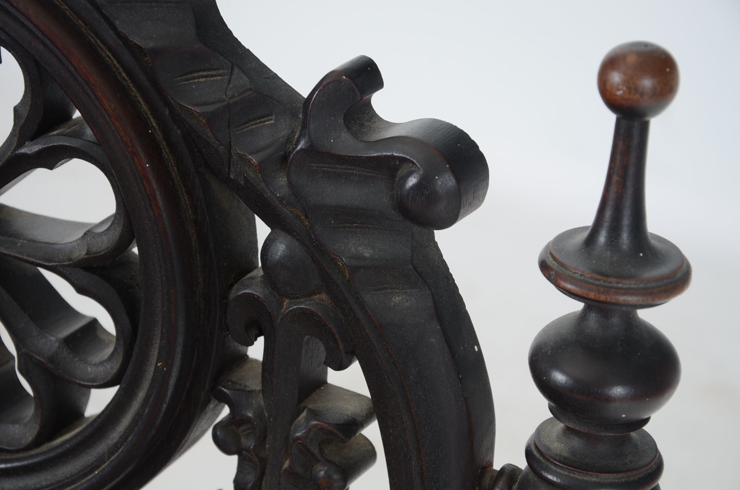 1850 Meeks Brothers Gothic Revival Armchair