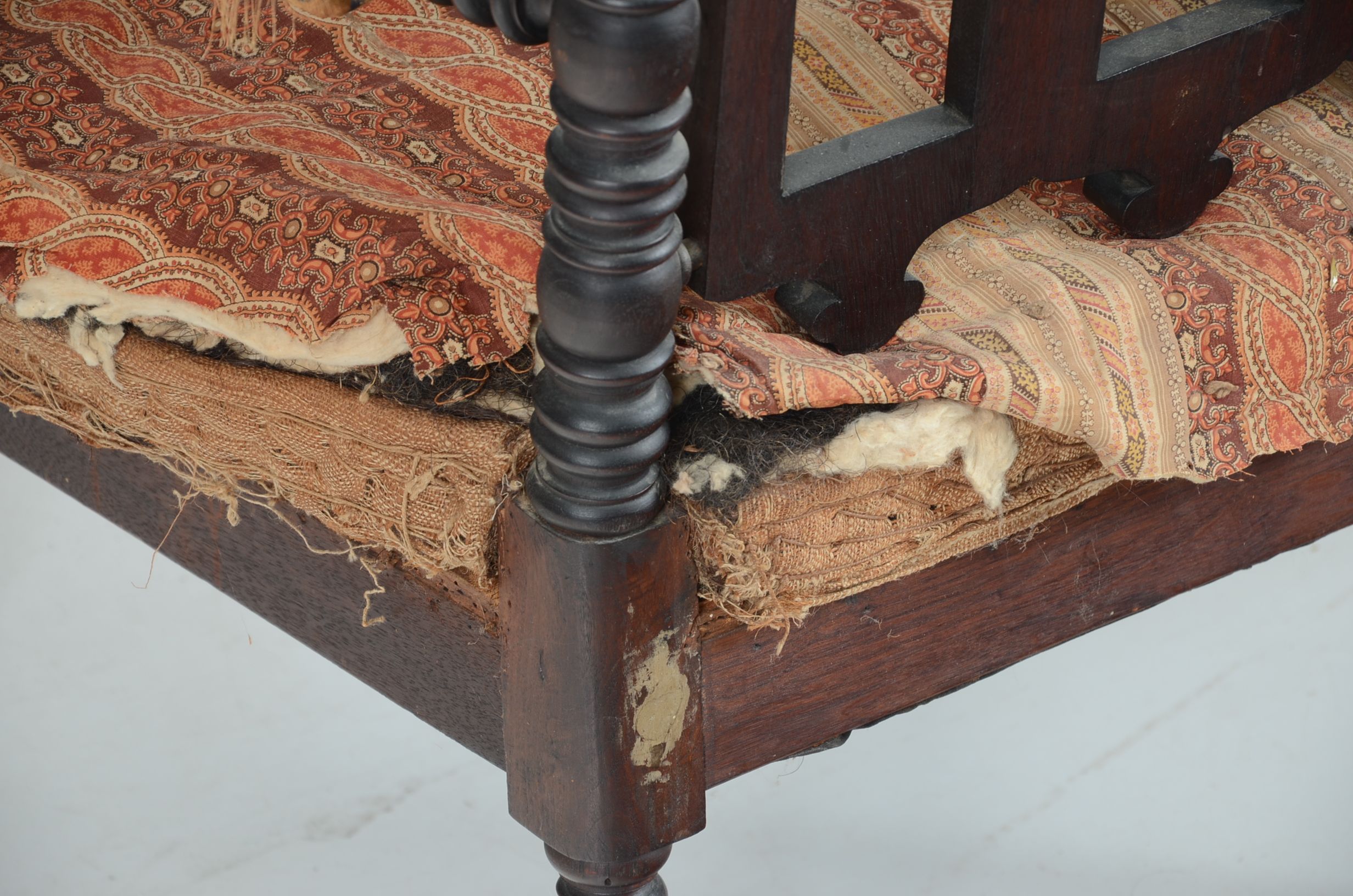 1850 Meeks Brothers Gothic Revival Armchair