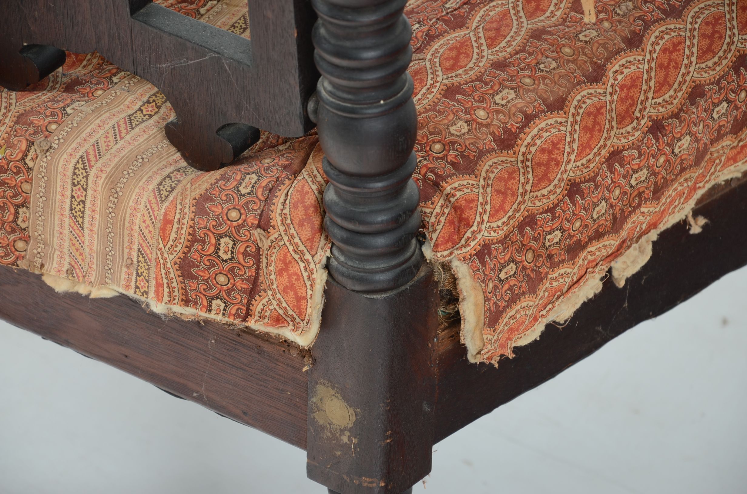 1850 Meeks Brothers Gothic Revival Armchair