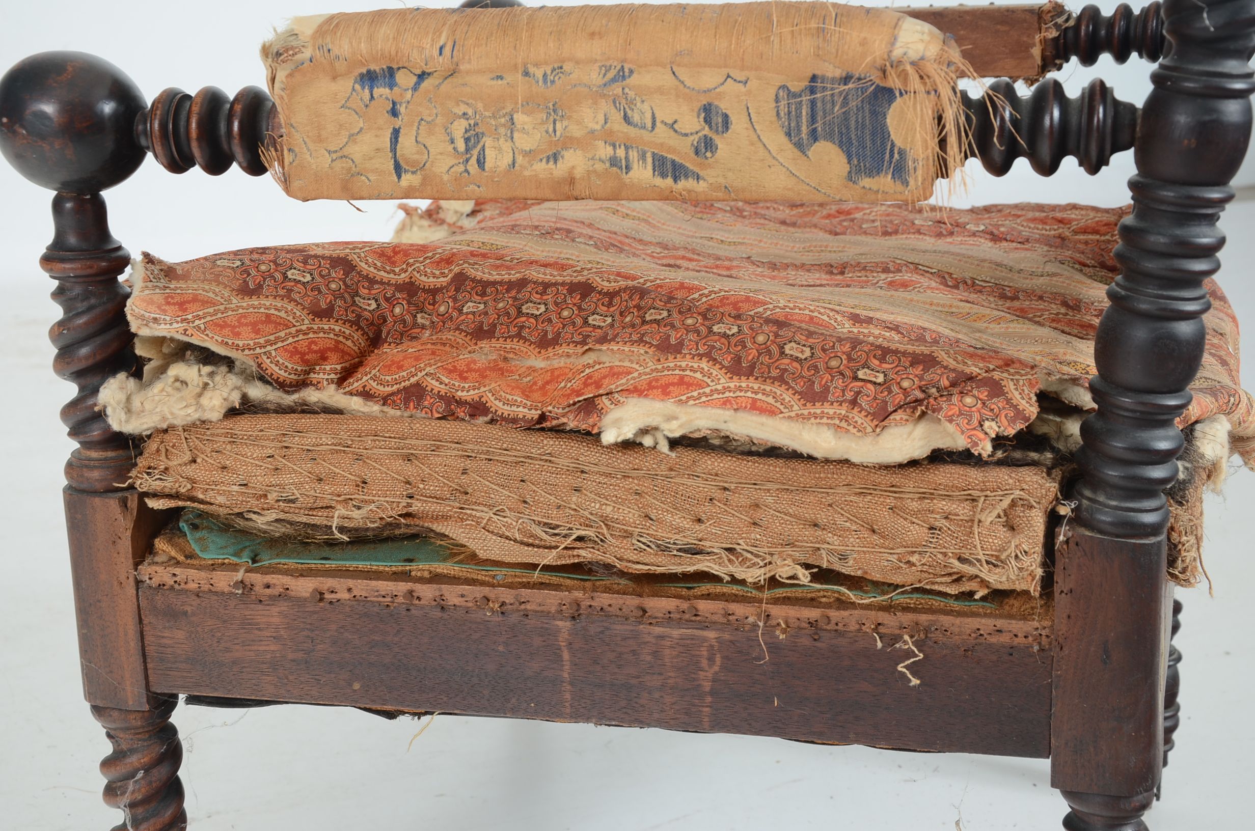 1850 Meeks Brothers Gothic Revival Armchair