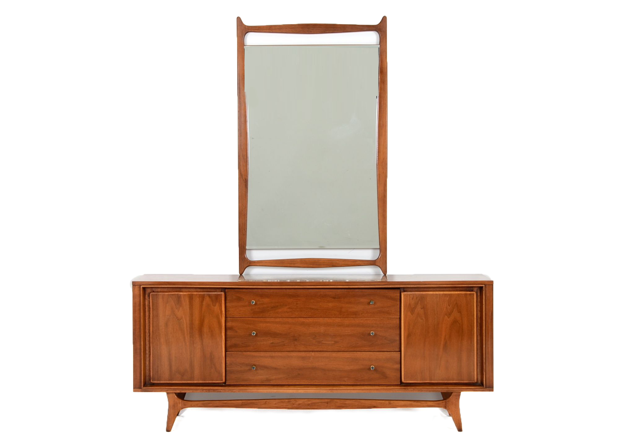Danish Modern Style Dresser and Mirror