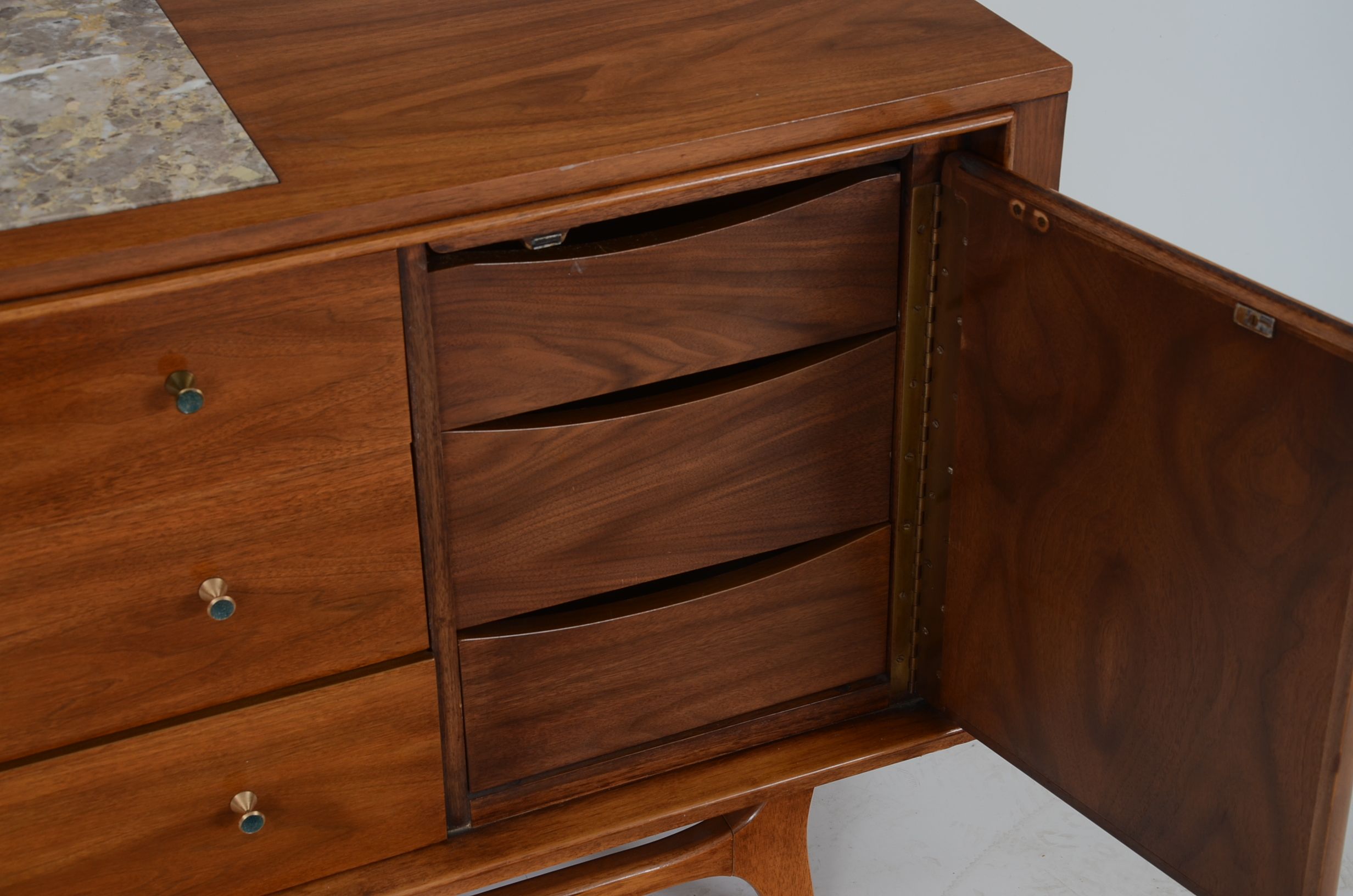 Danish Modern Style Dresser and Mirror