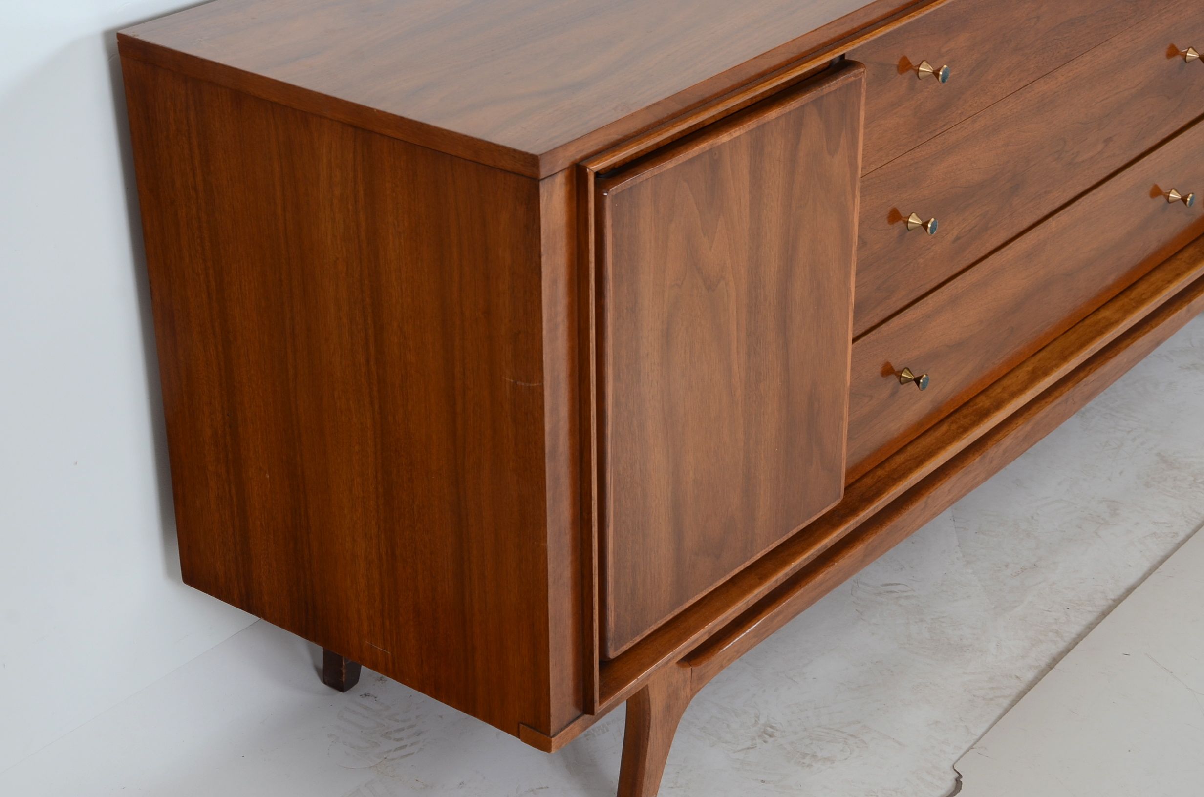 Danish Modern Style Dresser and Mirror