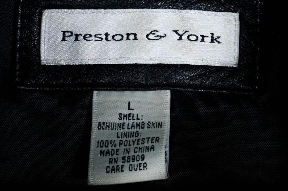 Preston & York Belted Black Lambskin Coat