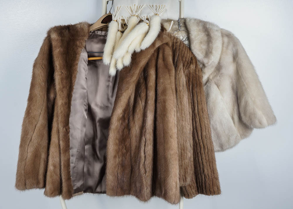 Two Fur Jackets and Fur Accessories