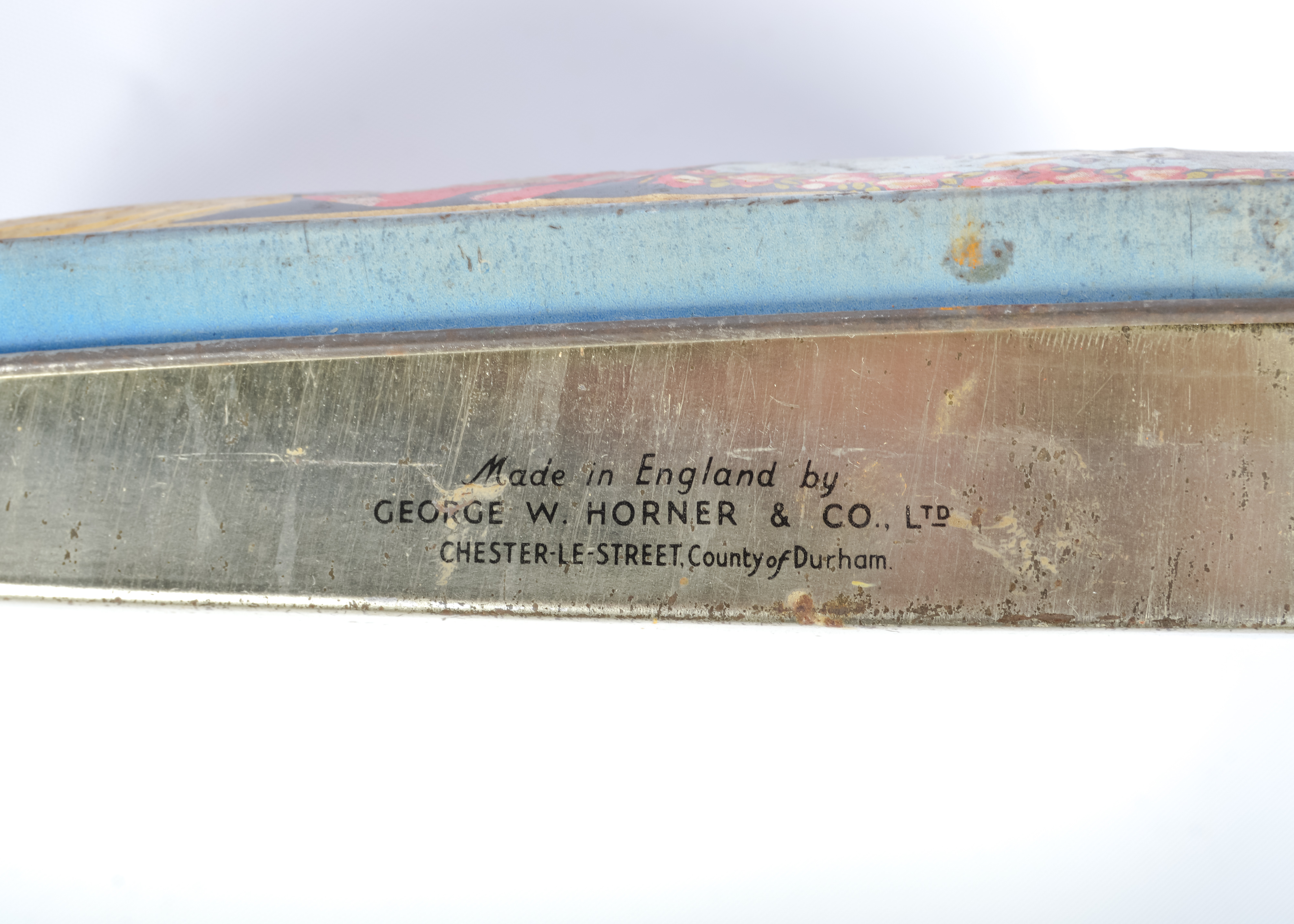 Six Vintage Horner Toffee Tins with Children's Illustrations