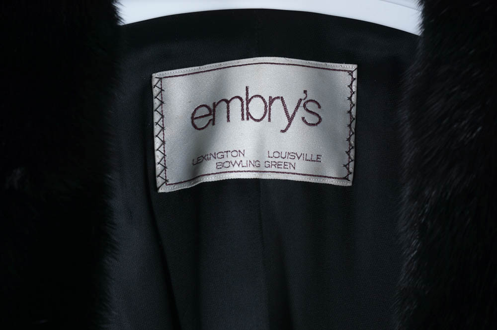 Black Full Length Mink Fur Coat