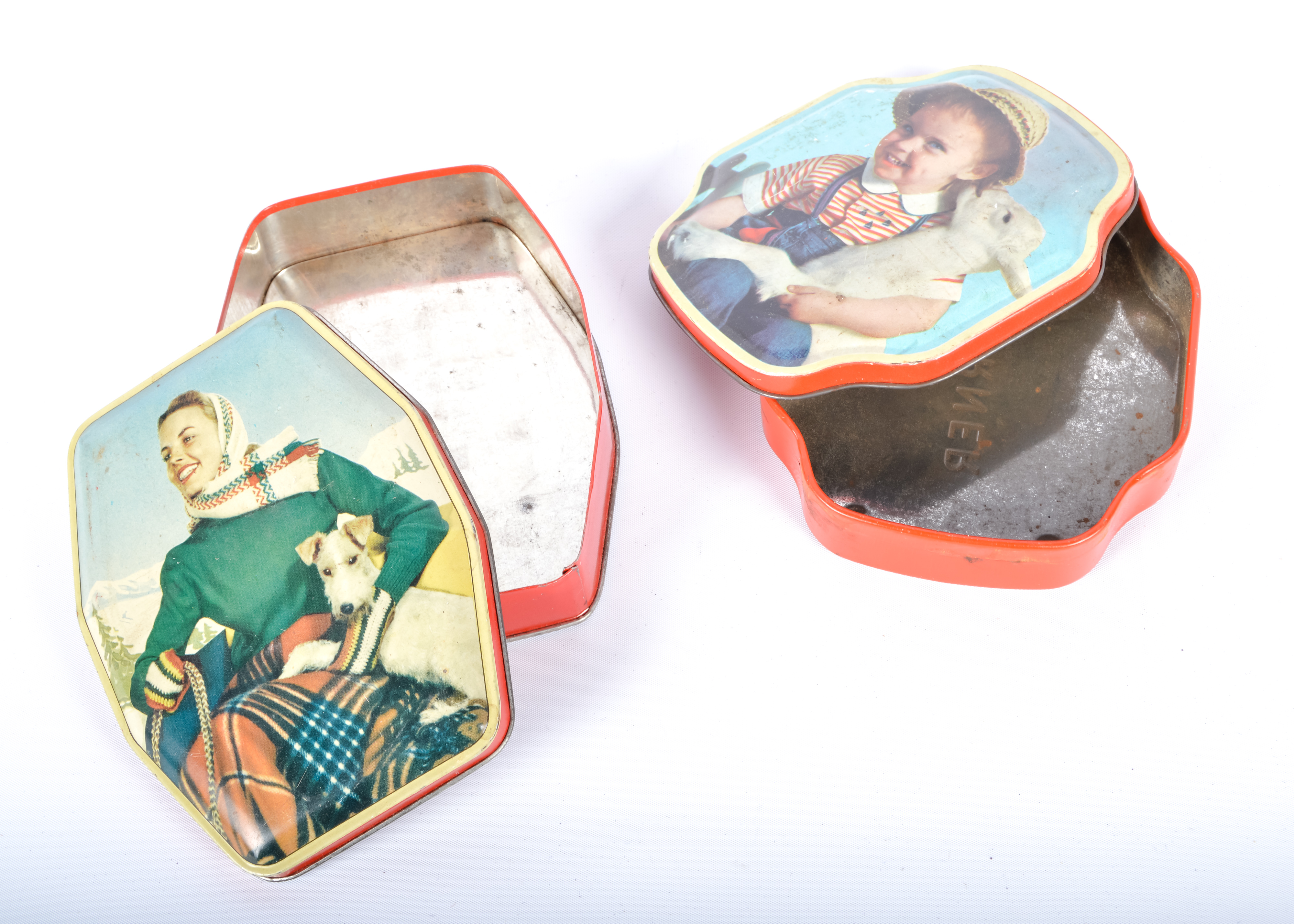 Eight Vintage Horner Toffee Tins