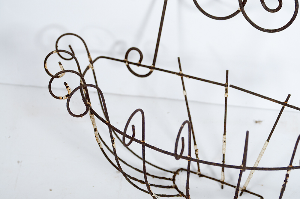 Pair of Wrought Iron Wall Baskets