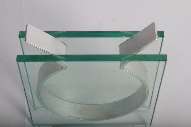 Modern Glass and Metal Vase