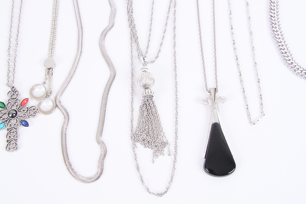 Collection of Silver Tone Necklaces
