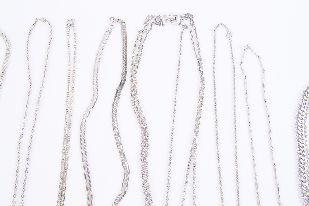 Collection of Silver Tone Necklaces