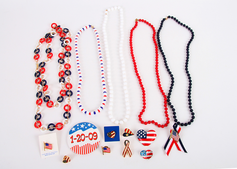 Red, White, and Blue America Themed Jewelry