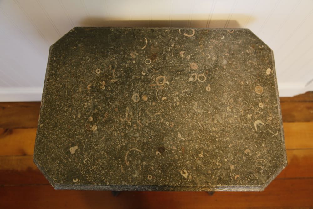 Eastlake Style Walnut and Marble Table