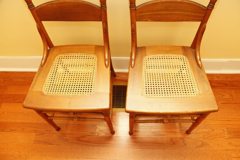 Group of Four Oak Dining Chairs