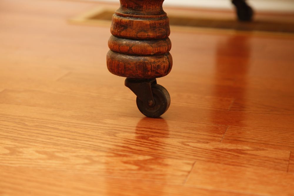Five Leg Square Oak Table