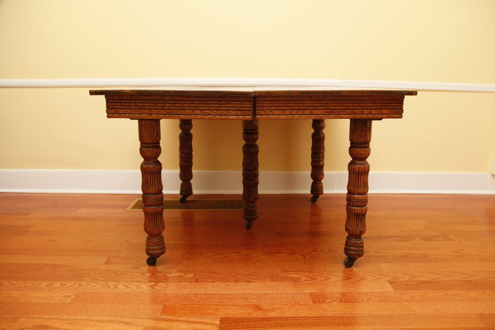 Five Leg Square Oak Table