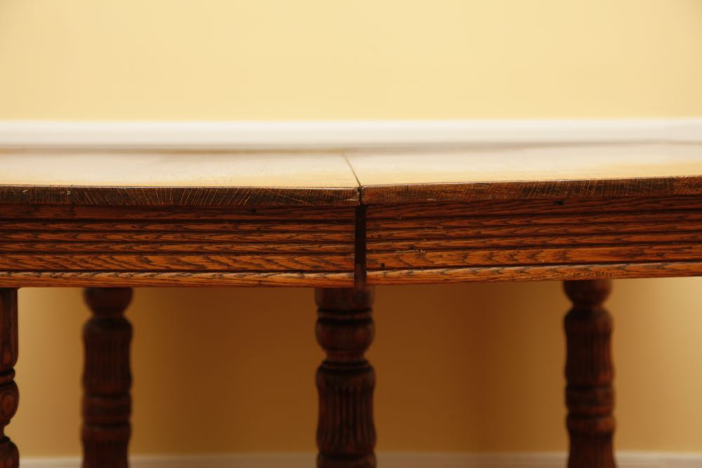 Five Leg Square Oak Table