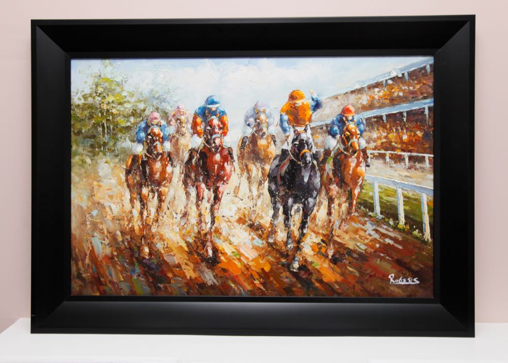Rogers Original Oil Horse Racing