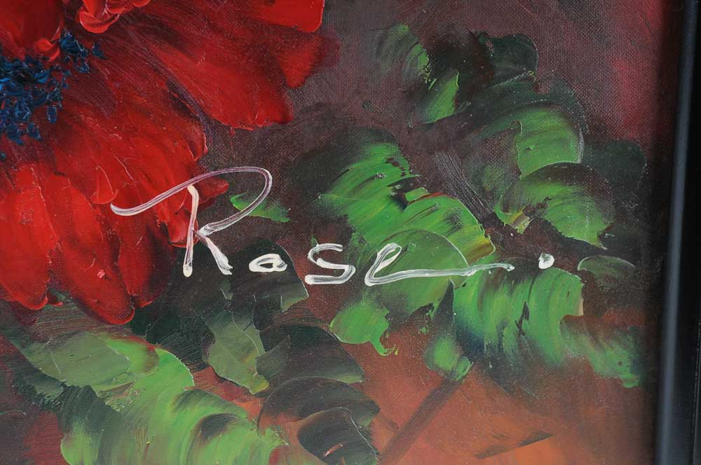 Original Framed Acrylic Painting By Rose