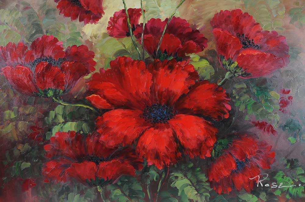 Original Framed Acrylic Painting By Rose