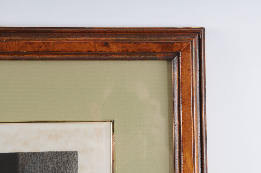 "Impudence" Framed Intaglio Art Print of Dog