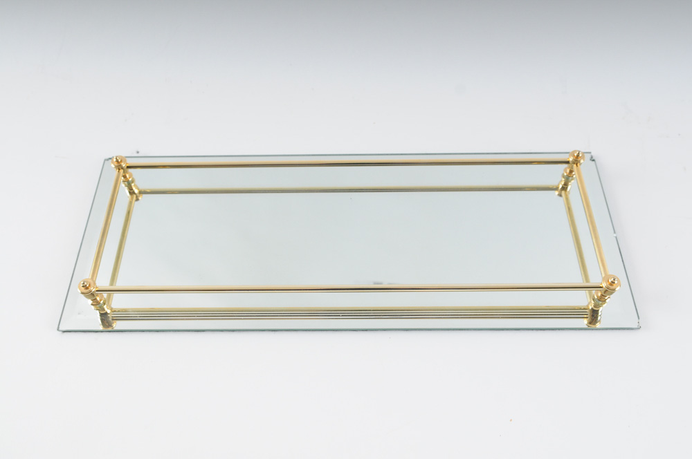 Mirror Rectangular Vanity Tray