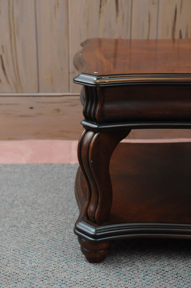 American Signature Mahogany Coffee Table