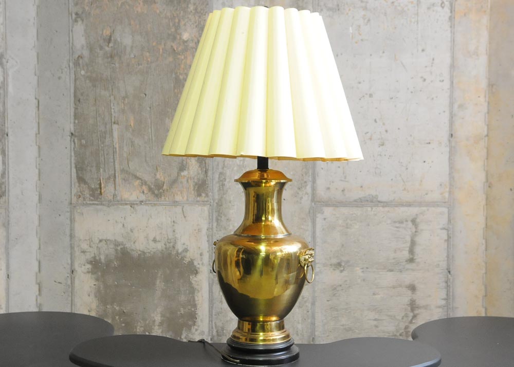 Brass Ginger Jar Foo Dog Lamp