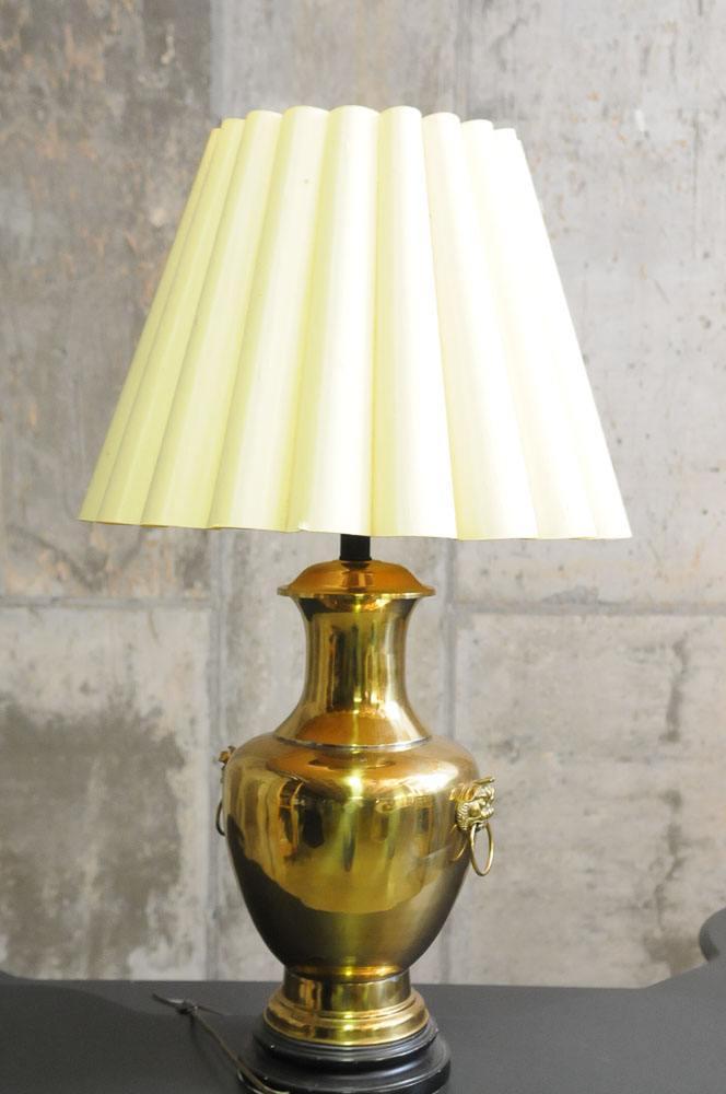 Brass Ginger Jar Foo Dog Lamp