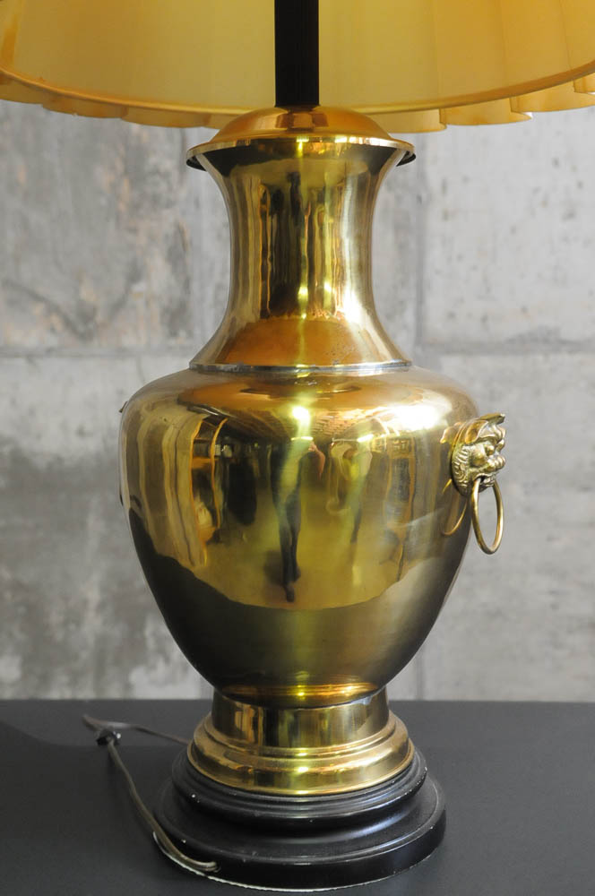 Brass Ginger Jar Foo Dog Lamp