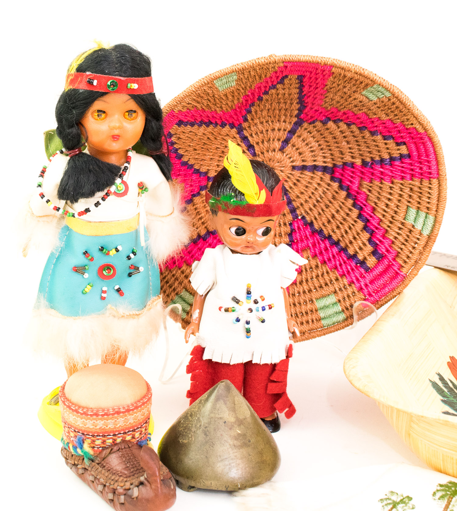 Antique Copper Ruler and other Vintage Travel Items