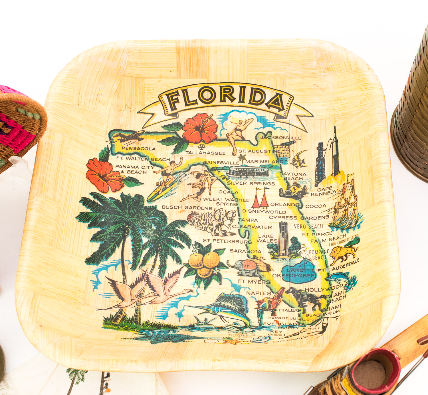 Antique Copper Ruler and other Vintage Travel Items