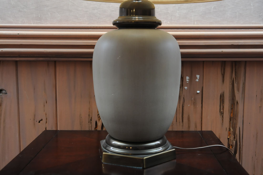 Ceramic Lamp with Brass Base