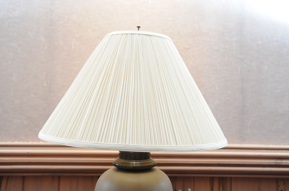 Ceramic Lamp with Brass Base