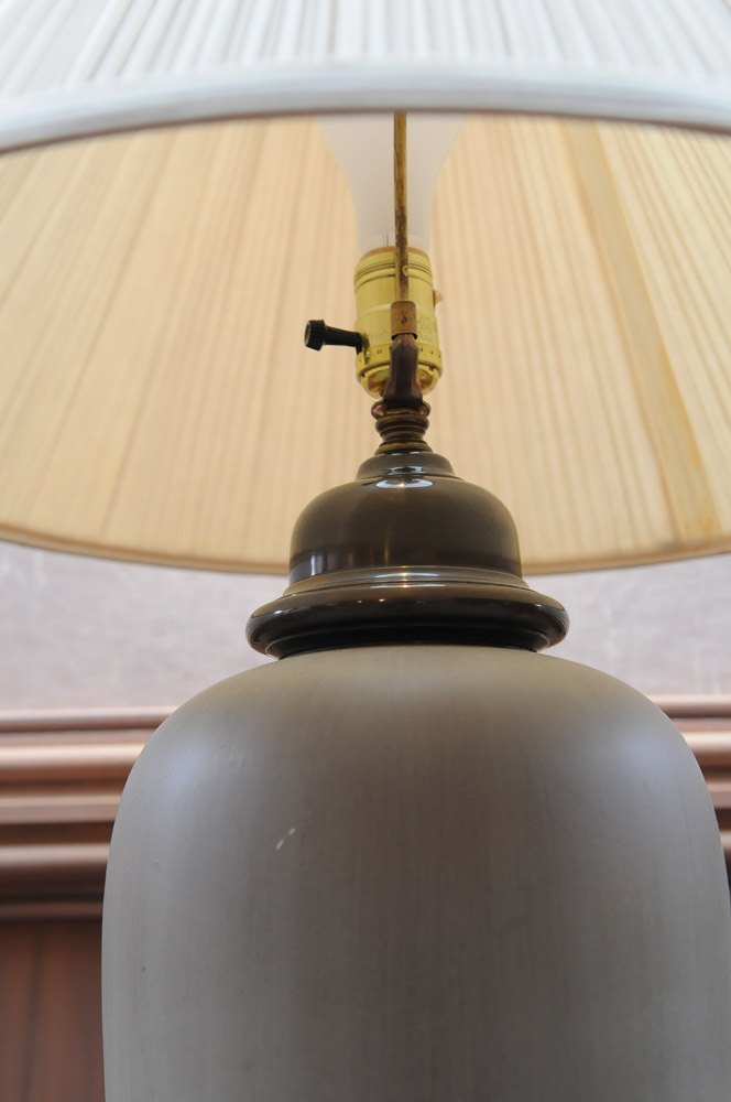 Ceramic Lamp with Brass Base