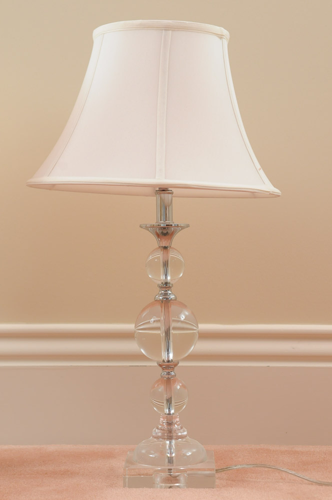 Pair of Glass Table Lamps