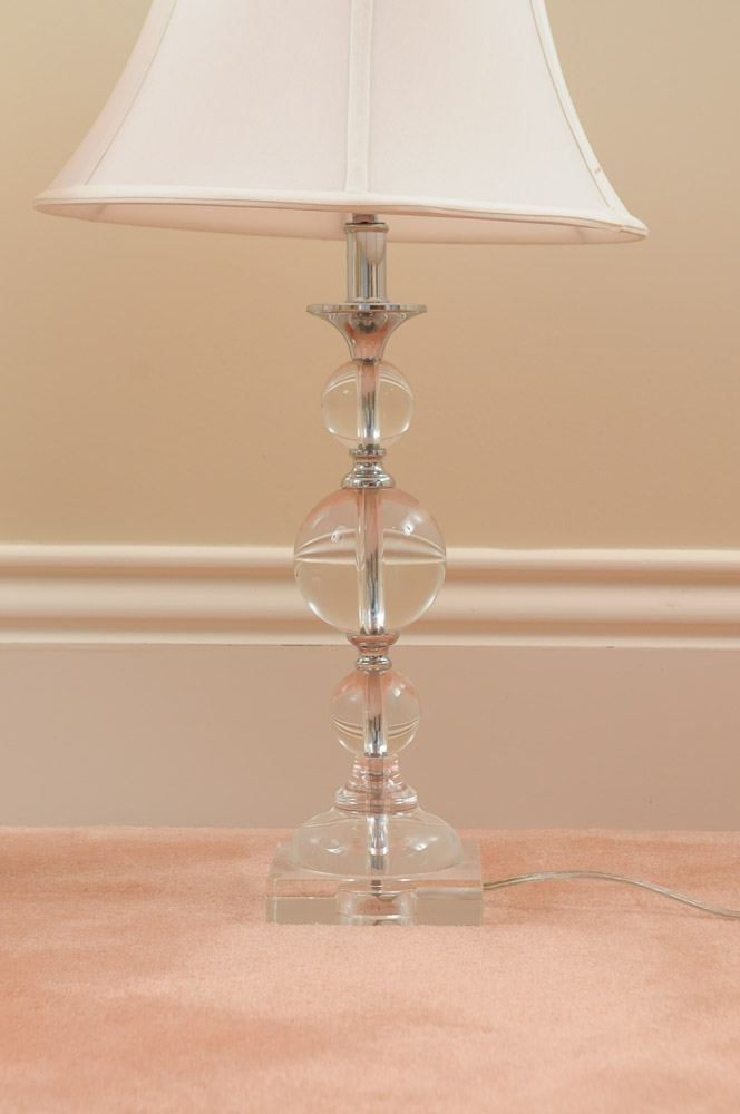 Pair of Glass Table Lamps