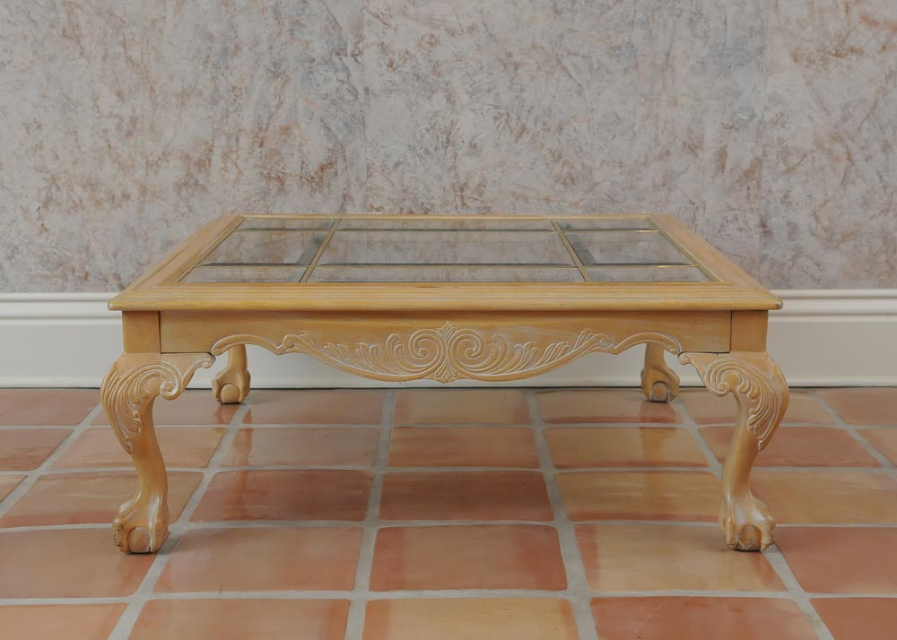 Glass Insert Coffee Table